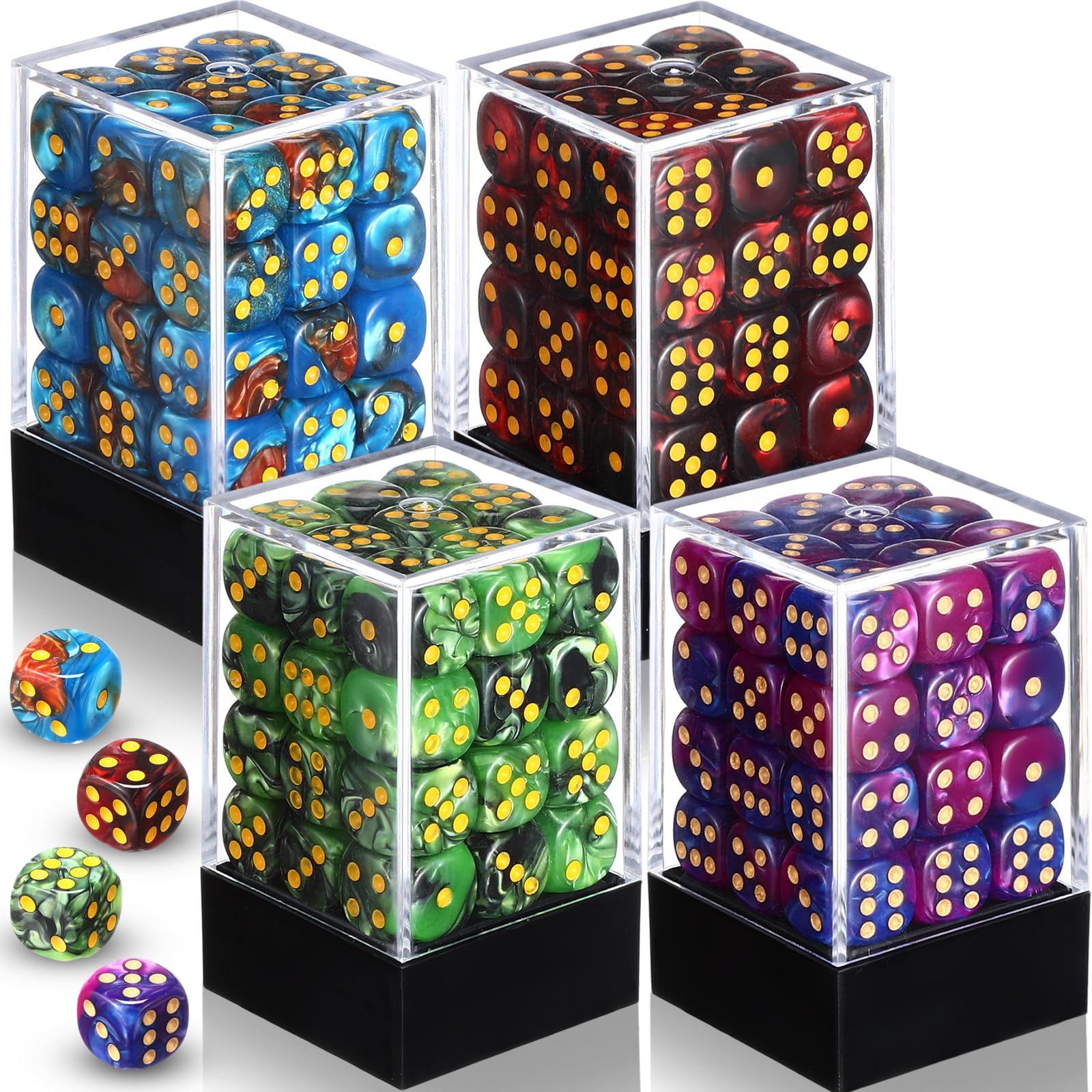 ⭐︎美品⭐︎24-25 dice bank Amazon.com: Foilswirl 144 Pcs 12mm 6 Sided Mini Dice Set for